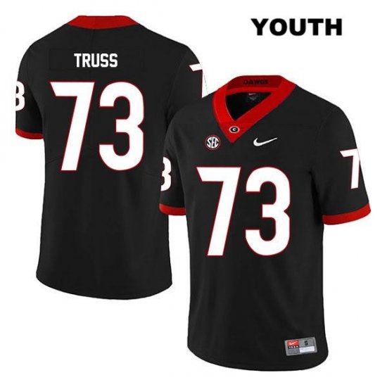 Youth Georgia Bulldogs NCAA #73 Xavier Truss Nike Stitched Black Legend Authentic College Football Jersey GRG6154PM